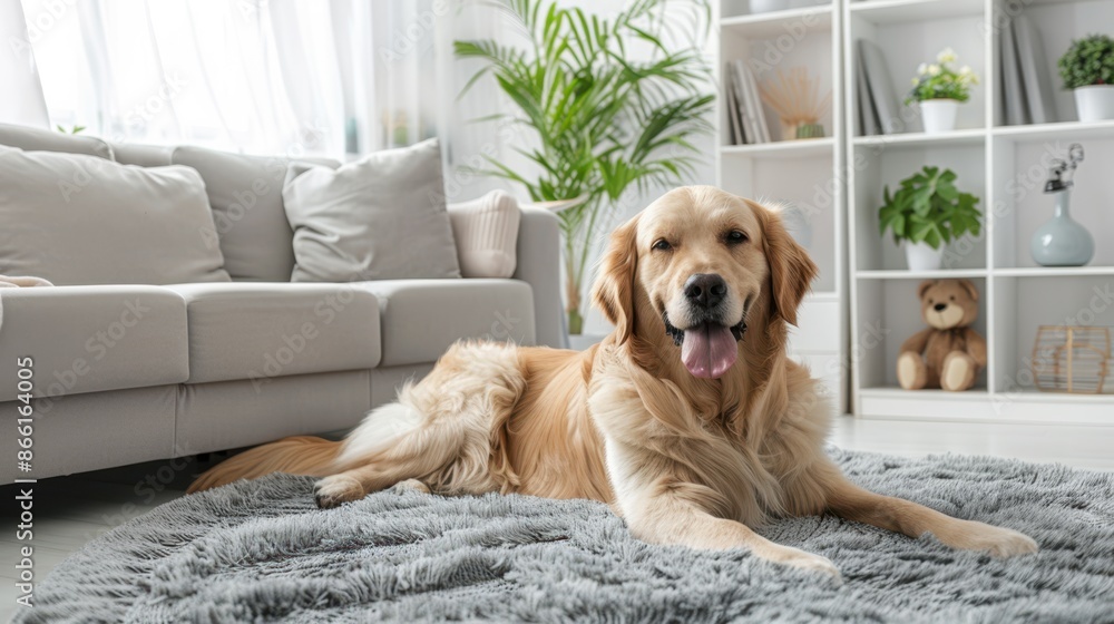 The Golden Retriever on Carpet The Golden Retriever on Carpet