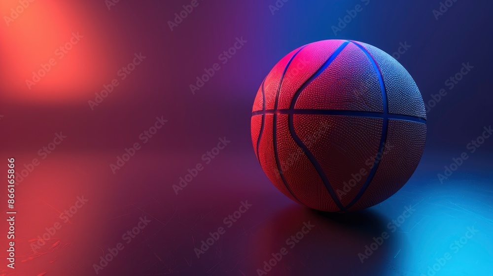 3D Render Of A Basketball On A Dark Background, High Quality Background 3D Render Of A Basketball On A Dark Background, High Quality Background