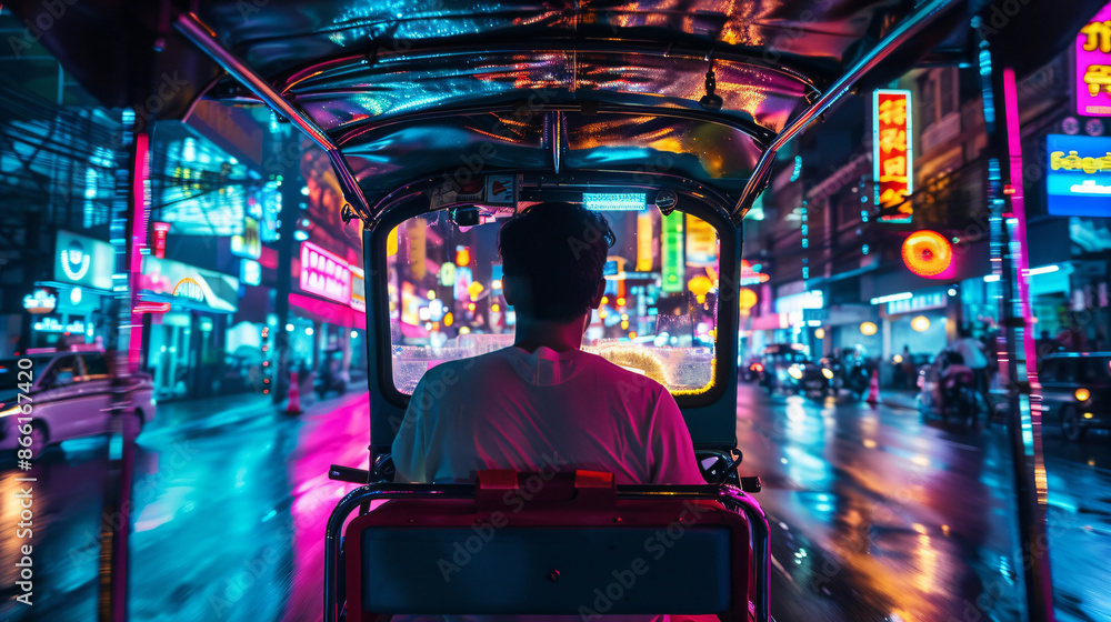 Fototapeta premium Tuk-Tuk Ride through Yaowarat