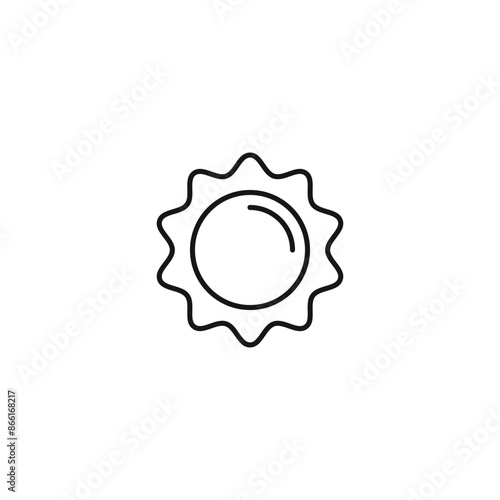 Sun icon vector. EPS 10 editable vector