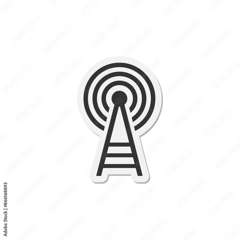 Radio antenna icon isolated on transparent background Radio antenna icon isolated on transparent background