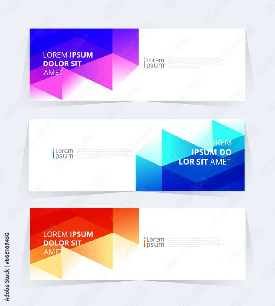 Geometric banner design with Vector presentation template. Geometric banner design with Vector presentation template.