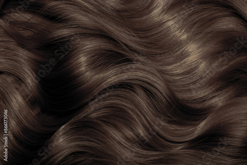 Quadro su tela Brown hair close-up as a background