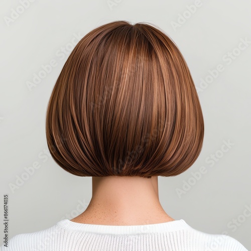 Woman with a chic bob haircut, [bob haircut], [modern hairstyle] photo