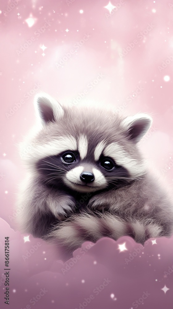 Baby raccoon dreamy wallpaper animal mammal cat. Baby raccoon dreamy wallpaper animal mammal cat.