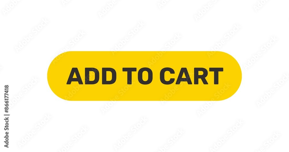 Click on Add to cart button, push by arrow cursor, flat style Add to basket yellow button, footage with transparent background Click on Add to cart button, push by arrow cursor, flat style Add to basket yellow button, footage with transparent background