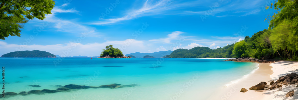 Fototapeta premium Iridescent Sunset at Ao Por, Phuket's Hidden Paradise