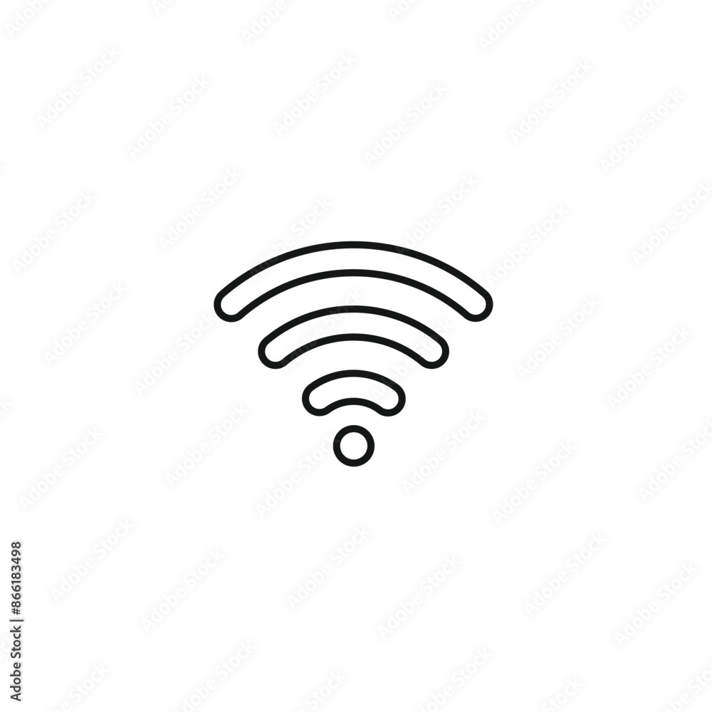 Wi fi icon vector. EPS 10 editable vector Wi fi icon vector. EPS 10 editable vector