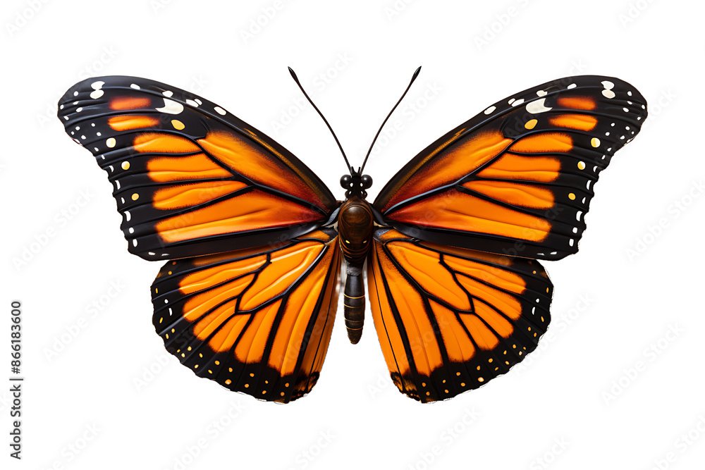 Fototapeta premium Monarch butterfly Isolated on transparent background