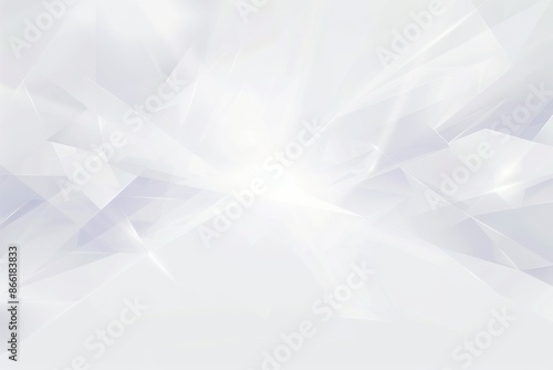 幾何学図形と光の反射の白背景