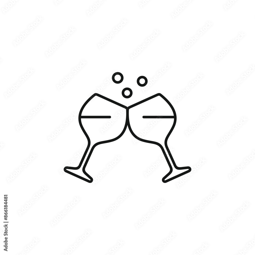 Wine glass icon vector. EPS 10 editable vector Wine glass icon vector. EPS 10 editable vector