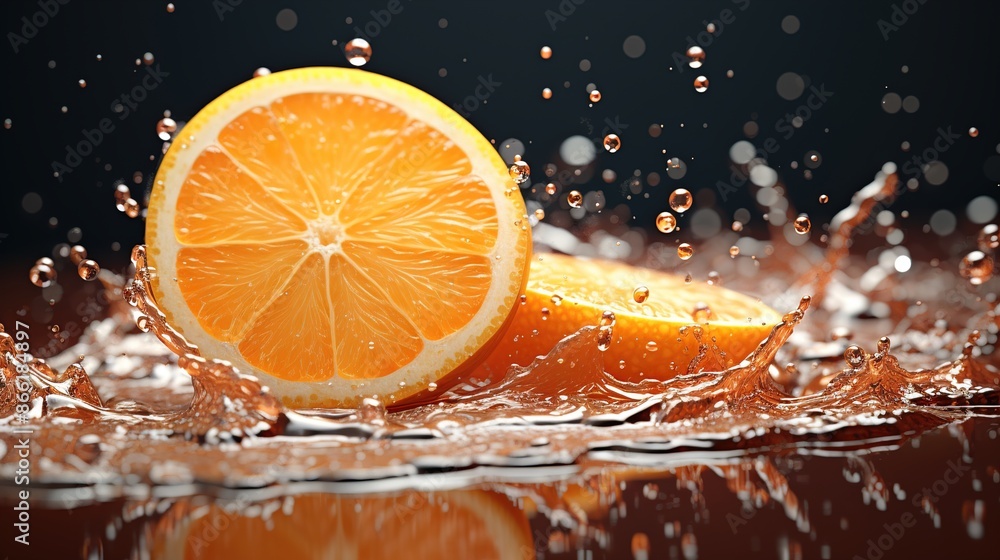orange and water orange and water