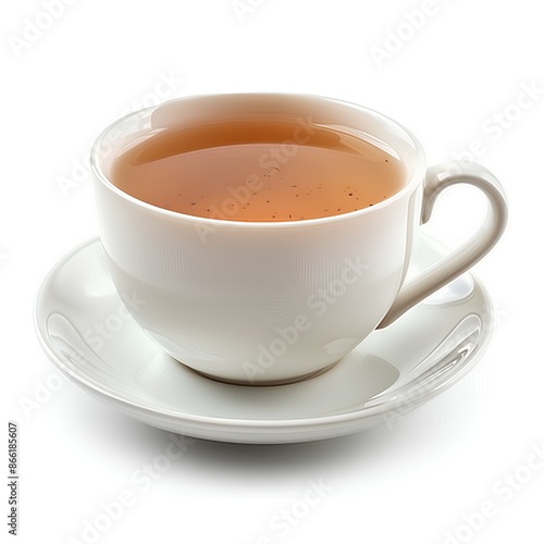 Wallpaper Mural A cup of tea on a white background, with high resolution photography and no text in the picture.  Torontodigital.ca