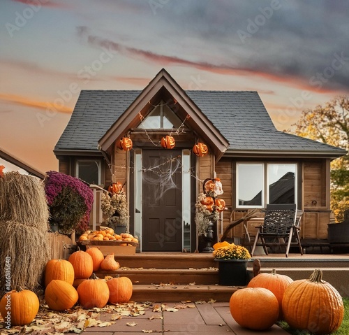 halloween pumpkin house