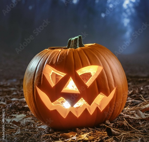 halloween pumpkin in the night