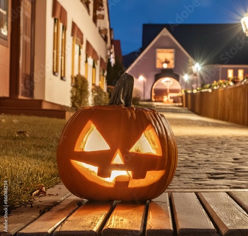 halloween pumpkin in the night