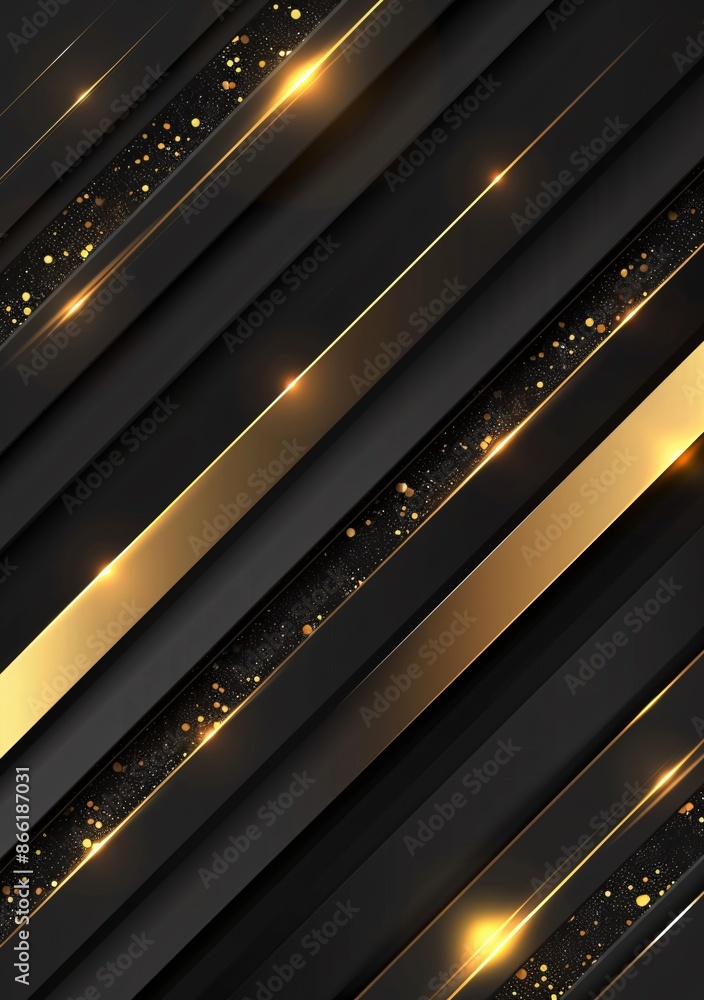 Abstract template of gold and black stripes with golden
Abstract template of gold and black stripes with golden