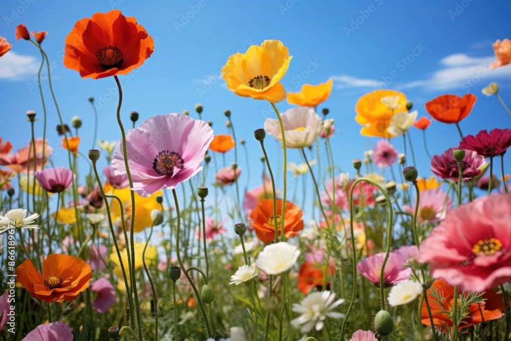 Spring flower field Spring flower field