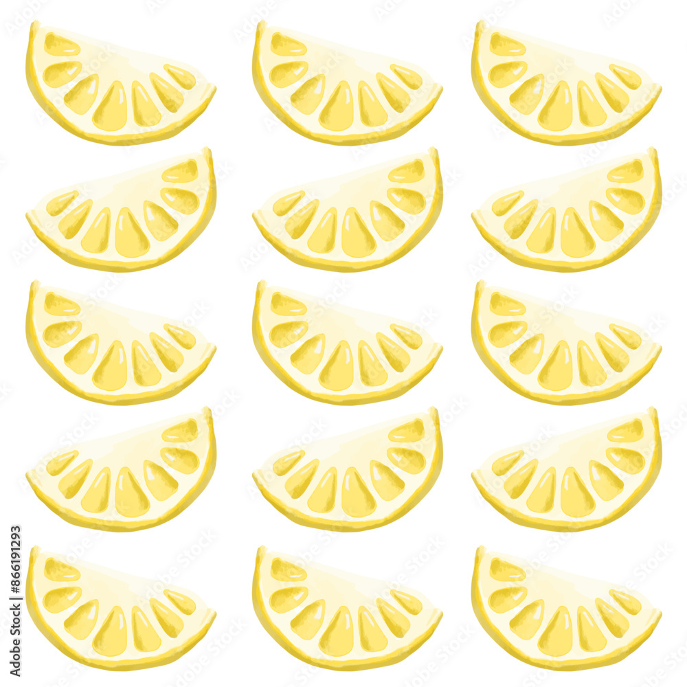 hand painted watercolour lemon slice pattern background hand painted watercolour lemon slice pattern background
