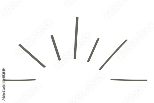 シンプルな手書きの上半分の太陽線