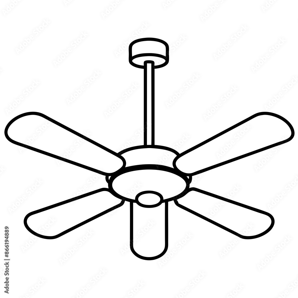 Ceiling fan vector illustration Ceiling fan vector illustration