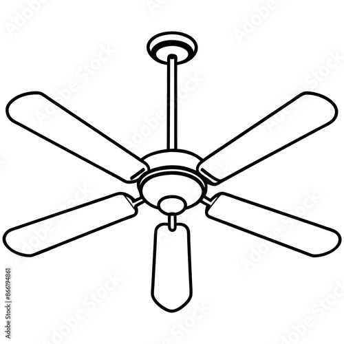 Ceiling fan vector illustration 