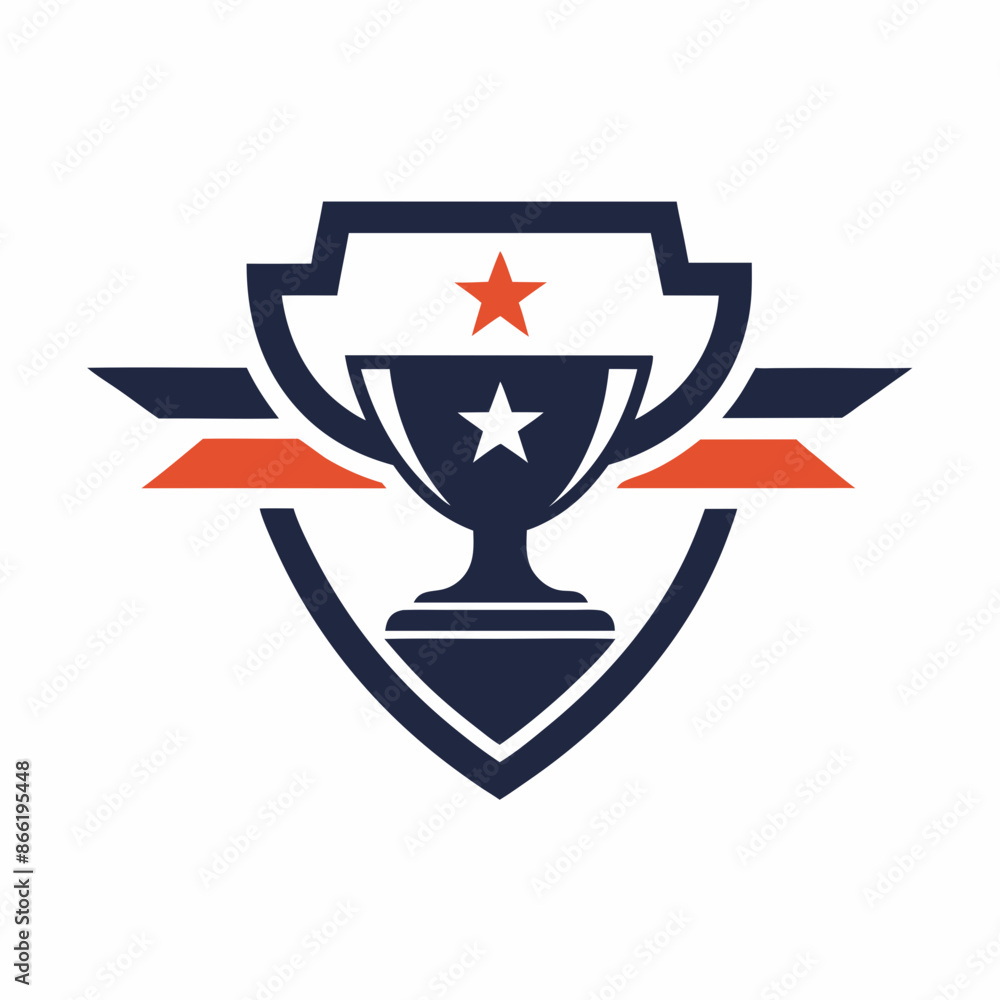 Minimalist stylish Sports logo with a Trophy icon Minimalist stylish Sports logo with a Trophy icon
