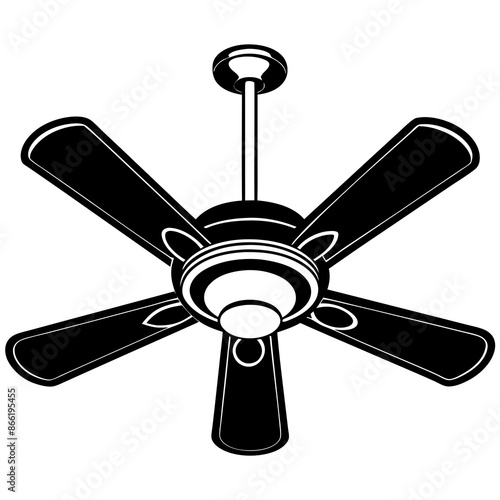 Ceiling fan vector illustration 