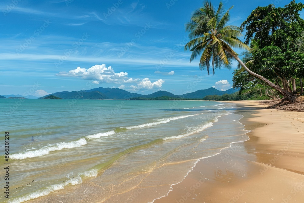 Sandy beach in Thailand shoreline outdoors tropical.