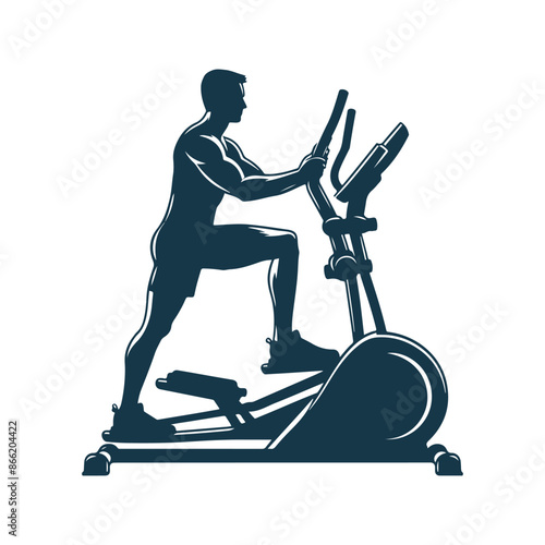 vector Gym and fitness silhouette design illustration template