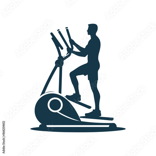 vector Gym and fitness silhouette design illustration template