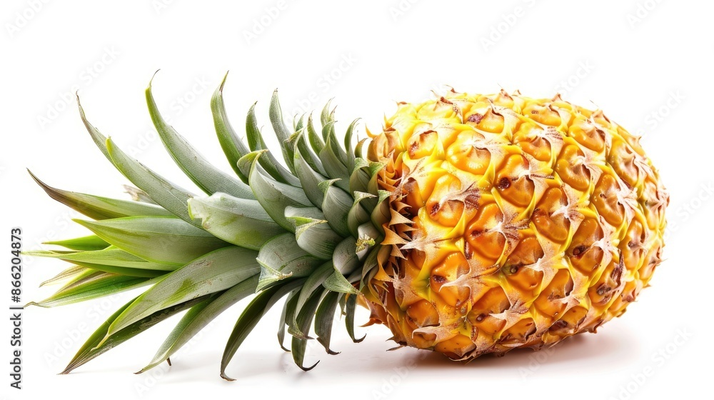 Fresh whole pineapple with white background isolated Fresh whole pineapple with white background isolated