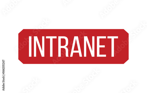 Red Intranet Rubber Stamp Seal Vector