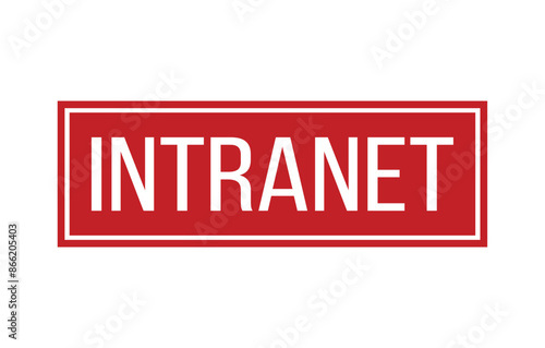 Red Intranet Rubber Stamp Seal Vector