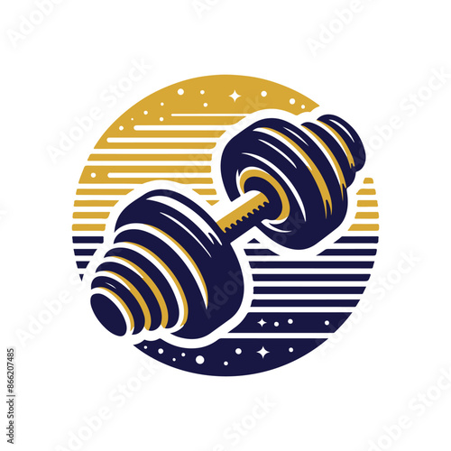 Vector dumbbell isolated on white background