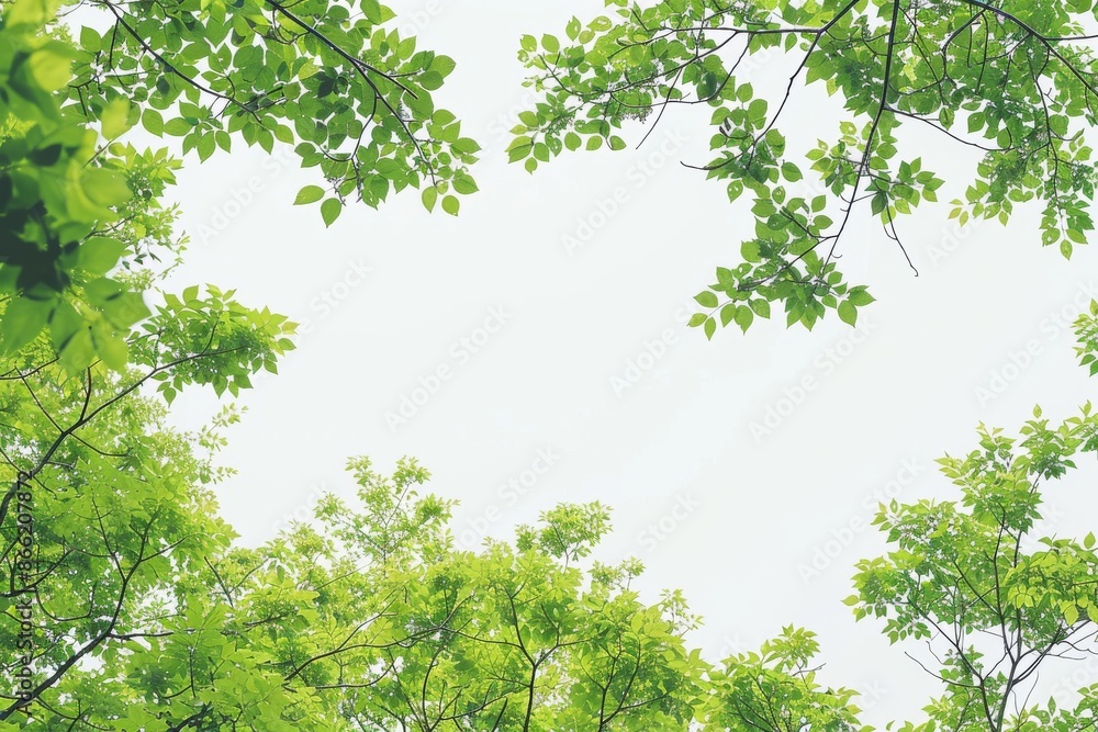Green leafy canopy viewed from below looking up at tree branches detailed foliage natural pattern serene environment nature photography vibrant green organic shapes Green leafy canopy viewed from below looking up at tree branches detailed foliage natural pattern serene environment nature photography vibrant green organic shapes