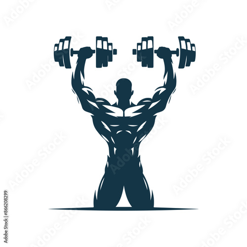 Vector dumbbell isolated on white background