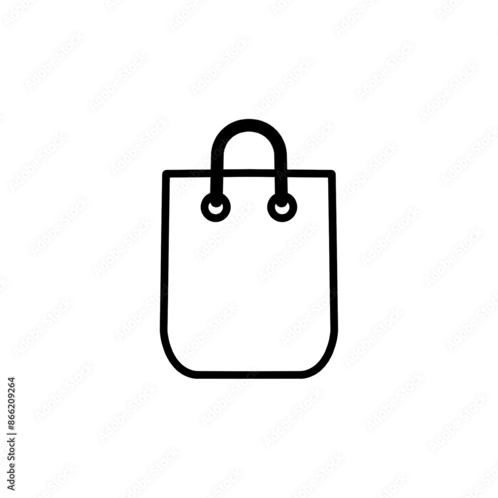 Shopping bag icon. Vector Illustration. Shopping bag icon. Vector Illustration.