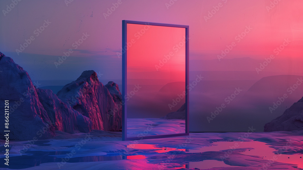 Fototapeta premium sunrise over the mountains