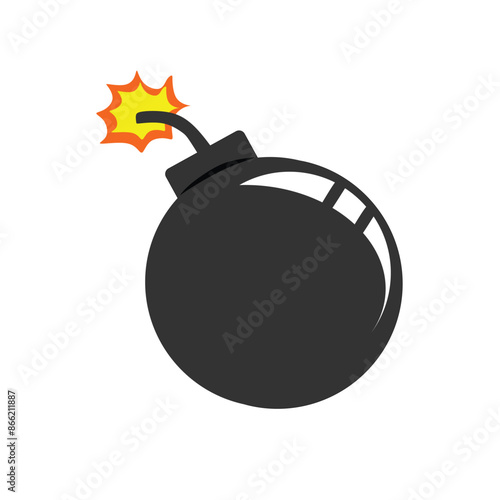 Bomb vector isolated icon. Emoji illustration. Bomb vector emoticon