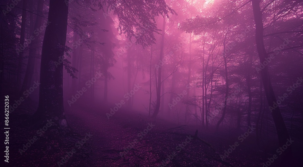 Fototapeta premium misty morning in the forest