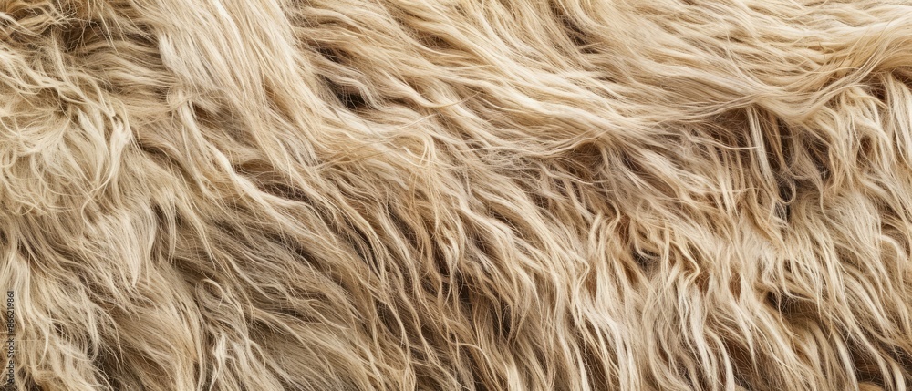 Panoramic close-up, high detail scan of camel hair fur material, Generative AI Panoramic close-up, high detail scan of camel hair fur material, Generative AI