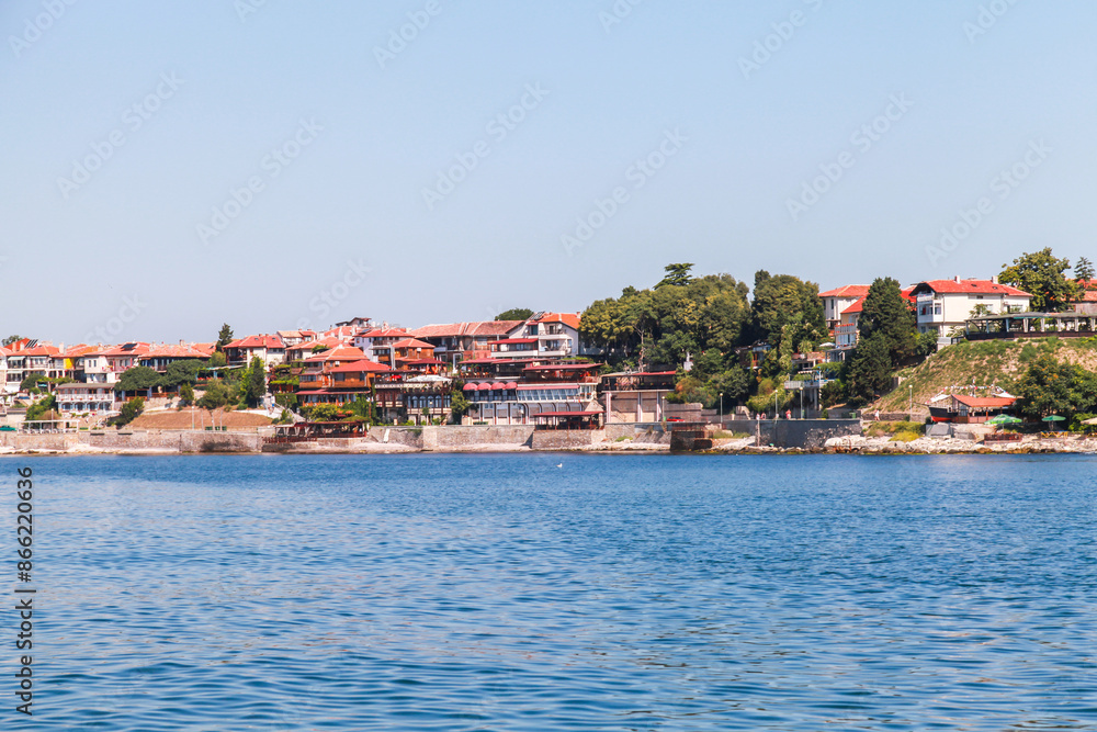 Nessebar resort town, Bulgaria, Back sea coast, landscape photo Nessebar resort town, Bulgaria, Back sea coast, landscape photo