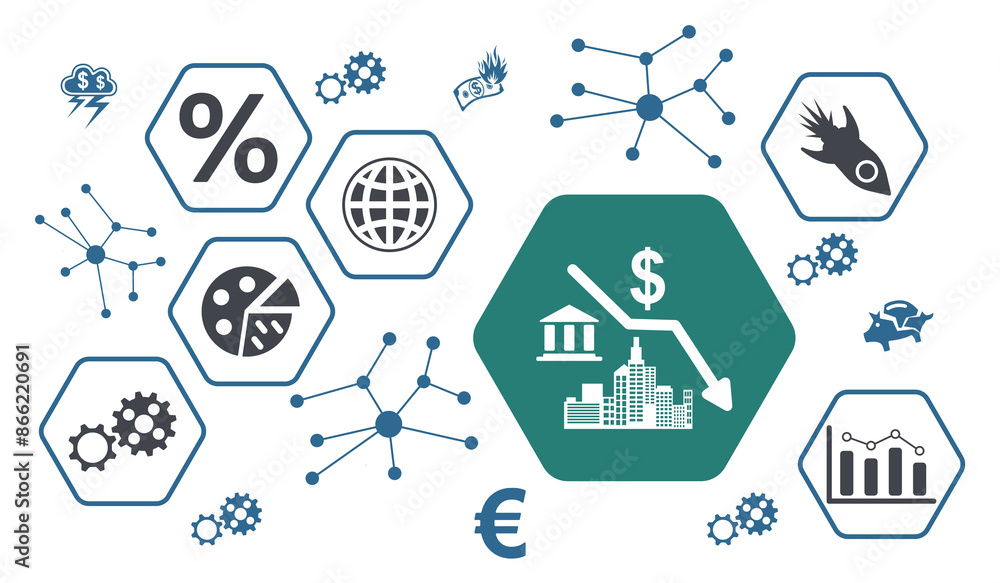 Concept of economic crash Concept of economic crash
