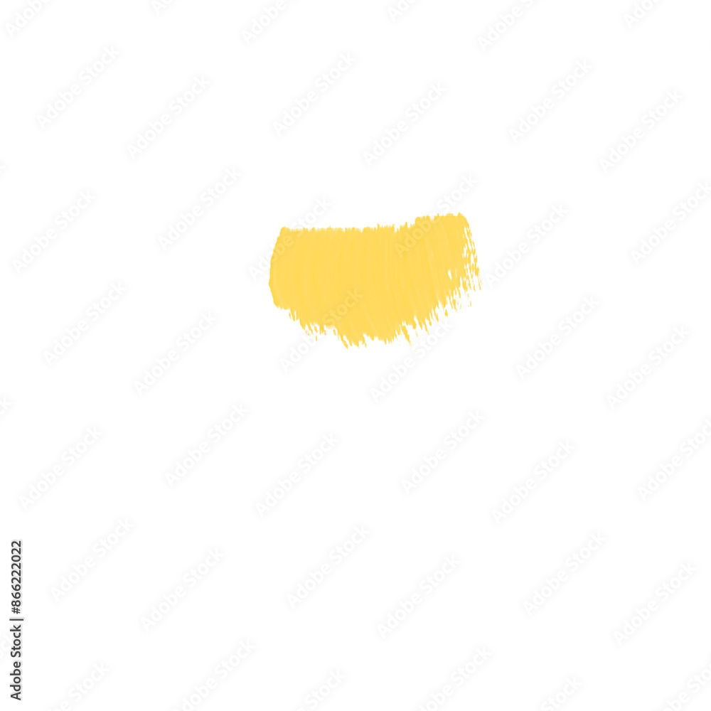 Yellow Gouache Paint Stroke Yellow Gouache Paint Stroke
