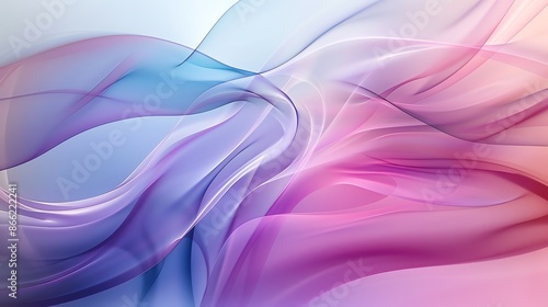 Abstract background with soft pink and blue flowing lines.
