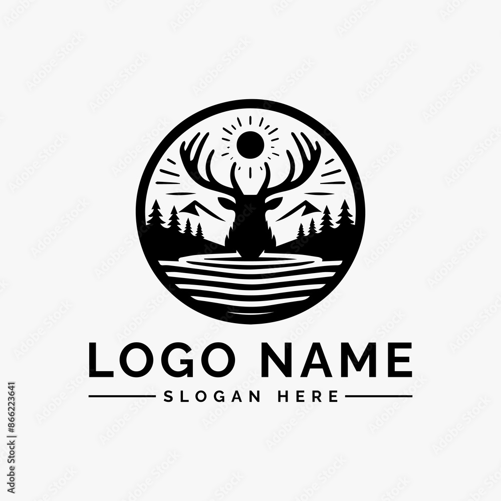 elk creek vector logo design elk creek vector logo design