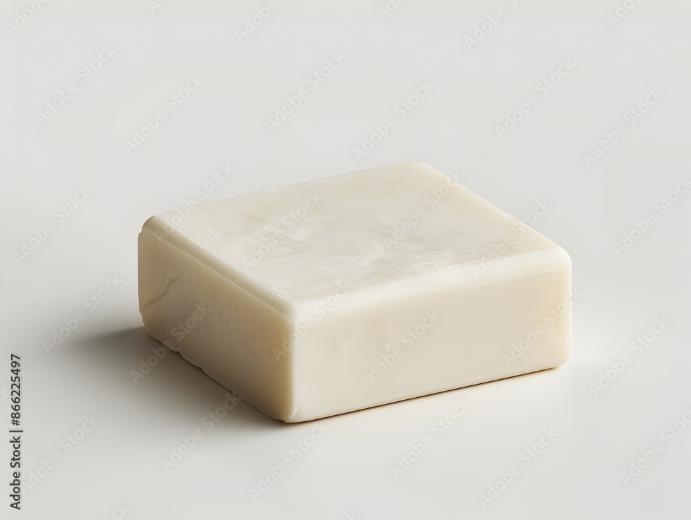 Minimalist White Soap Bar Isolated on a Clean Background for Design Concepts Minimalist White Soap Bar Isolated on a Clean Background for Design Concepts
