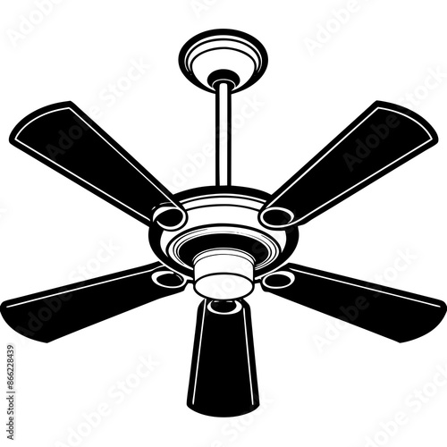 Ceiling fan vector illustration 