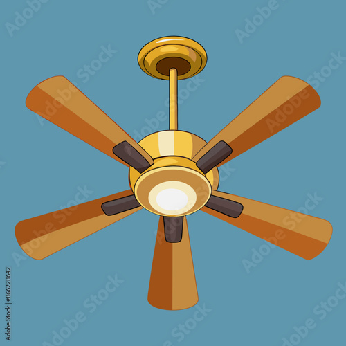 Ceiling fan vector illustration 